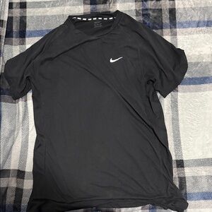 Nike Men's Dark Short Sleeve Tee with White Logo